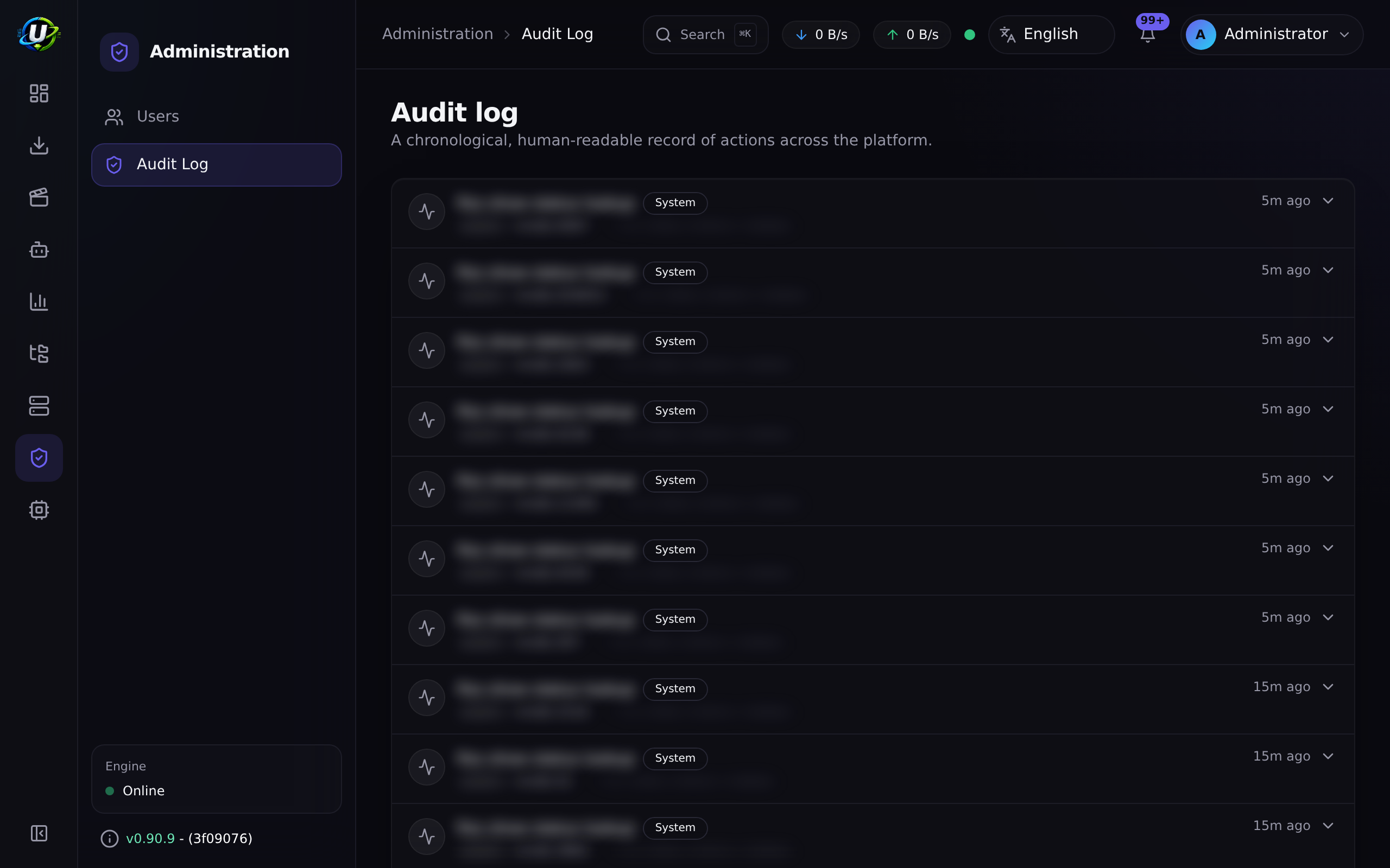 Audit log